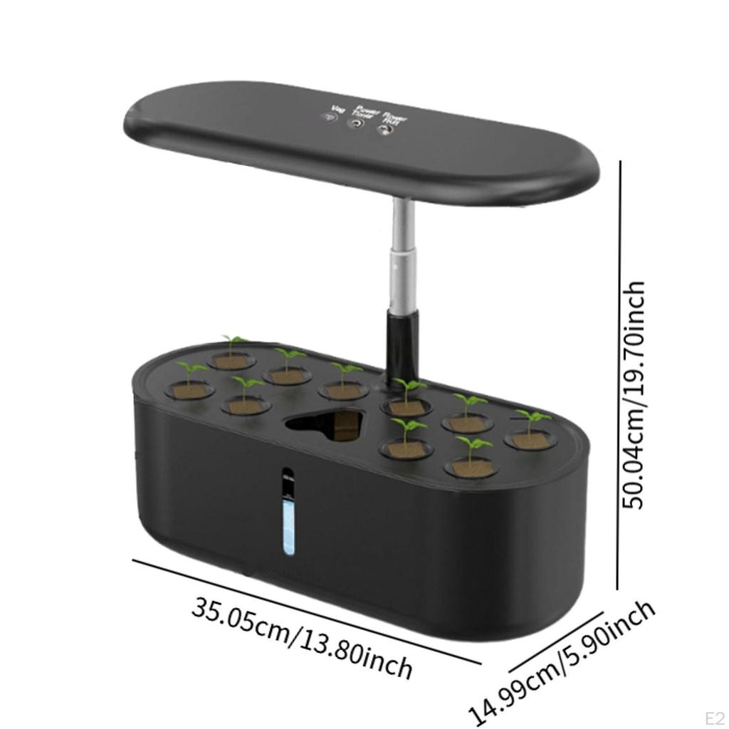 Hydroponics Growing System Garden Planter for Harvest Vegetable Lettuce Home Black
