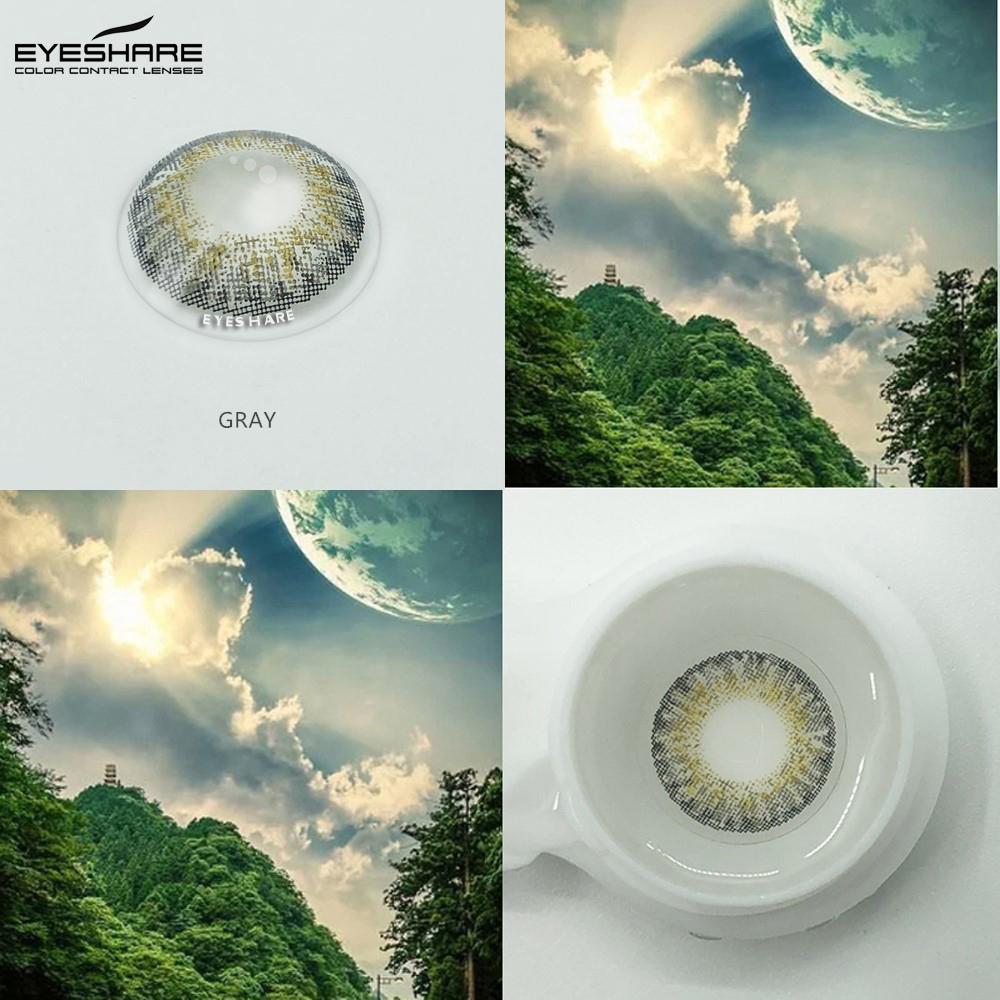 Eyeshare Lentile de contact Color Softlens 1 pereche Seria 3TONE Lentile de contact colorate Ochi Utilizare anuală Contacte cosmetice