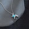 Turquoise Balloon Puppy Necklace Female Niche Light Luxury High Sense Dopamine Cute Collarbone Chain