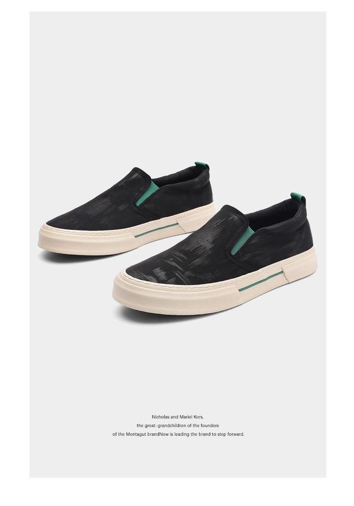 Men's Fashionable Slip-on Canvas Shoes: Spring Casual Low-top, Breathable, Light Luxury, Versatile.