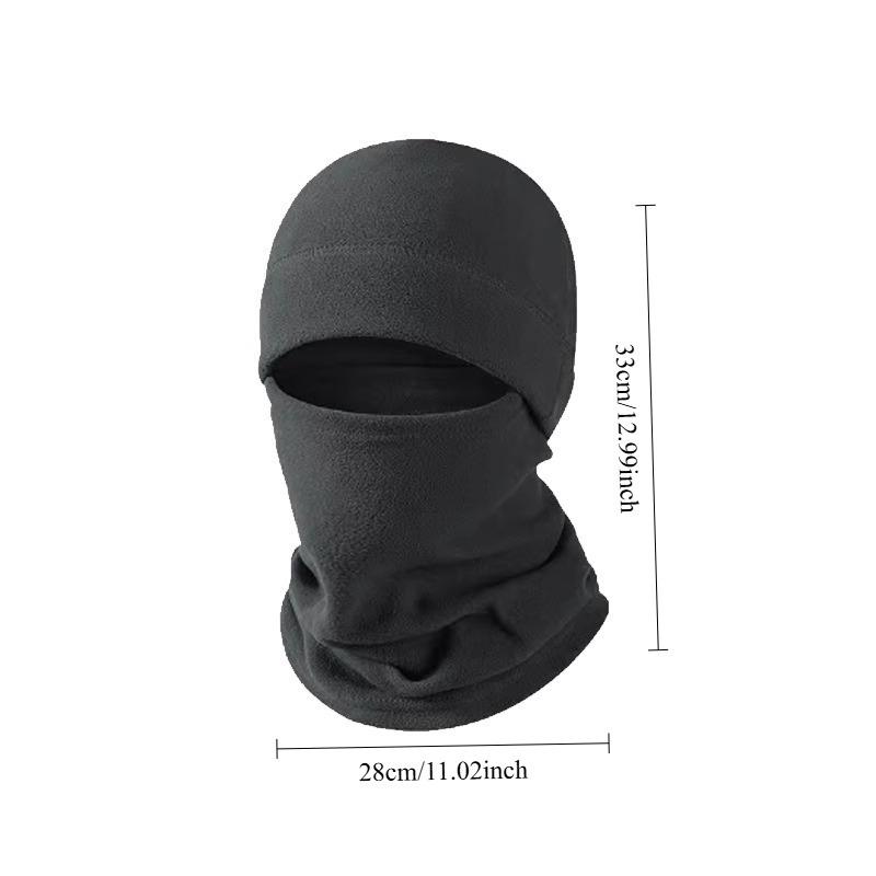 Winter Plush Thickened for Keep Warmth No Eaves Hat Women Windproof and Cold Proof Full Face One-Piece Cycling Pullover Hat