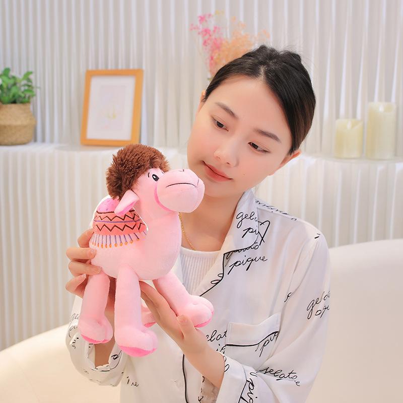 Girl's Heart Pink Desert Camel Doll Plush Toy Small Camel Doll Children's Doll Travel Gift