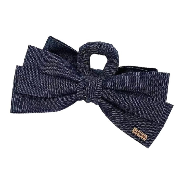 Eye Catching Hair Bows Clip Soft Jeans Fabric Hairpin Fashion Barrettes Hair Ornament For Girls Adults Hairstyling