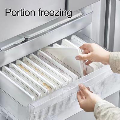 Food Preservation Box Stackable Freezer Fridge Organizer with Lid Anti-Frost Reusable Food Containers for Meal Prep Week Herb Storage