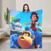 Super Warm BlanketStudents Travel Donkeyed Kongs  Throw Blanket  Flannel Bedspread For Couch Chair Funny Sofa Bed Cover