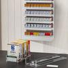 Automatic Pusher Organizer Self-Propelled Storage Rack with Compartments for RV Travel Kitchen Snack Drink Storage Use