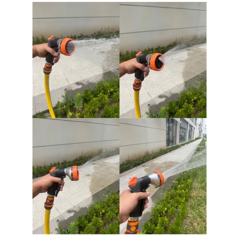 Multipurpose High Pressure Garden Hose Nozzle Ergonomic TPR Handle Durable ABS Body For Effective Landscape Irrigation