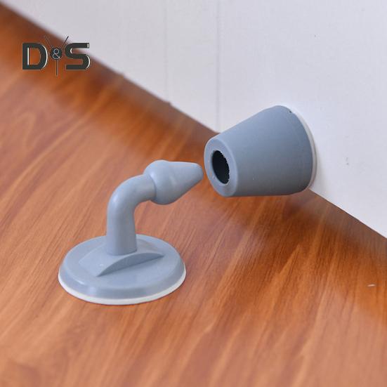 Silicone Door Stopper Wall Protector Shock Absorbent Noise Free Self-Adhesive No Drilling Anti-collision Floor Mount Door Catch Doorstop