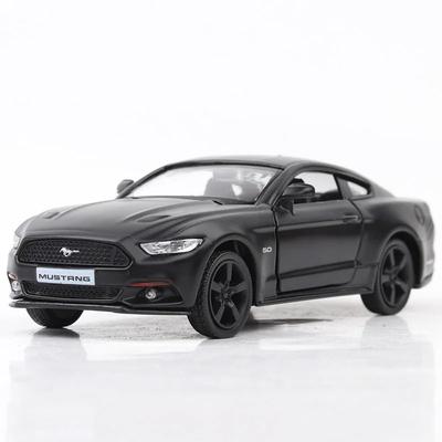 Maßstab 1/36 Legierung Matt Schwarz Ford Mustang Rückziehauto Retro Auto Spielzeug Fahrzeug