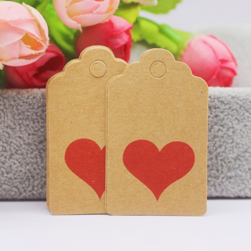 100 szt. + 100 sznurków 3x5 cm biały/papier kraft. Dziękujemy za ręczne wykonanie zawieszki do etykiety