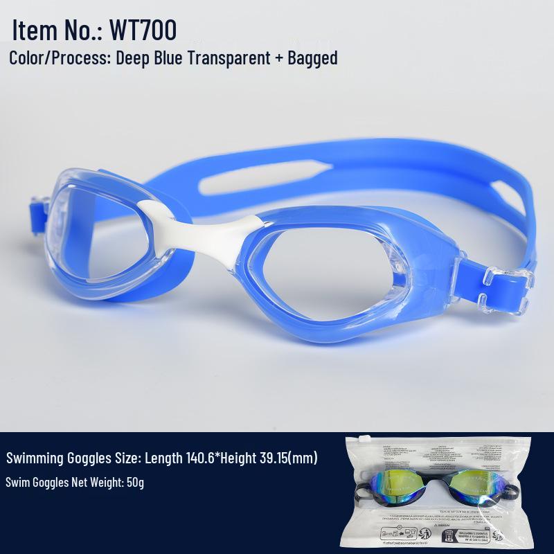 Adult Anti-Fog Electroplated Prescription Swimming Goggles for Professional Training