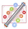 17" Adjustable Stainless Steel Rolling Pin with Thickness Scale