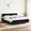 VidaXL Lit à sommier tapissier avec matelas Noir 160x200 cm Tissu - Modèle 3140947