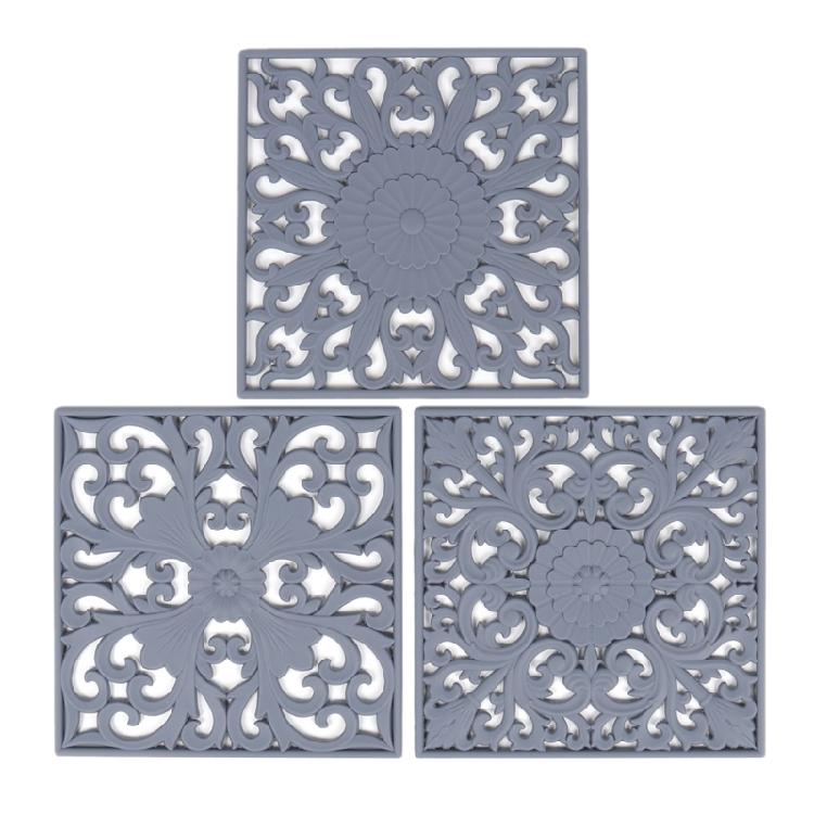 Silicone Material Anti-scalding Pad Square Dining Mats Placemats for Kitchens