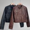 New ArrivalS Open Run Women S Rider Jacket Button Zip Up Chic Look Semi Crop