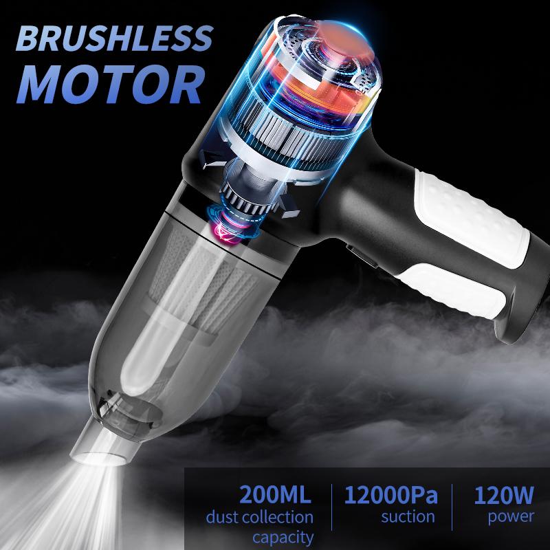 Wireless brushless Car Vacuum Cleaner Cordless Handheld Auto Portabale Vacuum High-power Vacuum Cleaner For Home Office Car