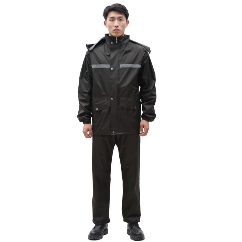 Thickened Full-Body Stormproof Raincoat and Pants - Reflective, Lengthened Set for Cycling and Riding