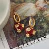 High-End European & American Red Oil Heart Necklace - Women's Retro Clavicle Chain for Autumn & Winter