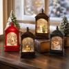 Portable Christmas Ornaments Decorative Glowing Snowflake Lantern Wind Light  Interior Decoration