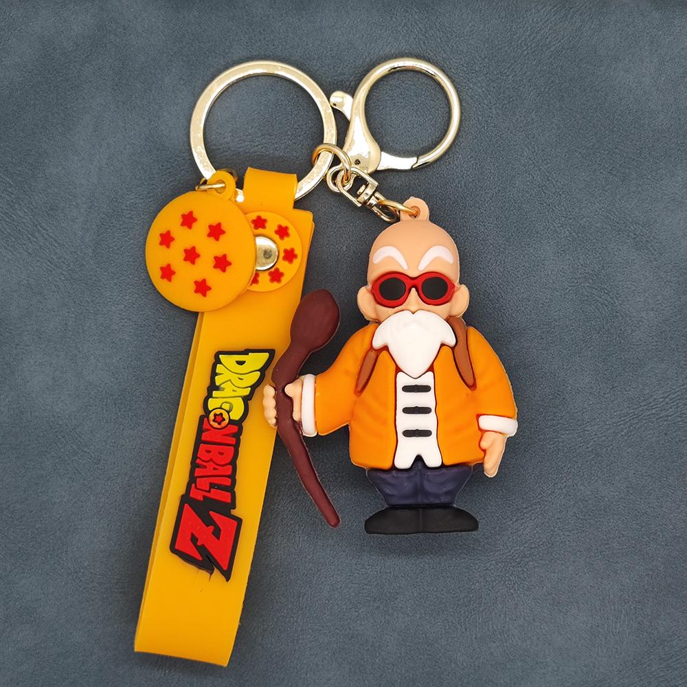 Anime Dragon Ball Z Super Saiyan Goku Figure Keychain Cute Cartoon Character Key Ring Bag Charm Pendant Accessories for Fans