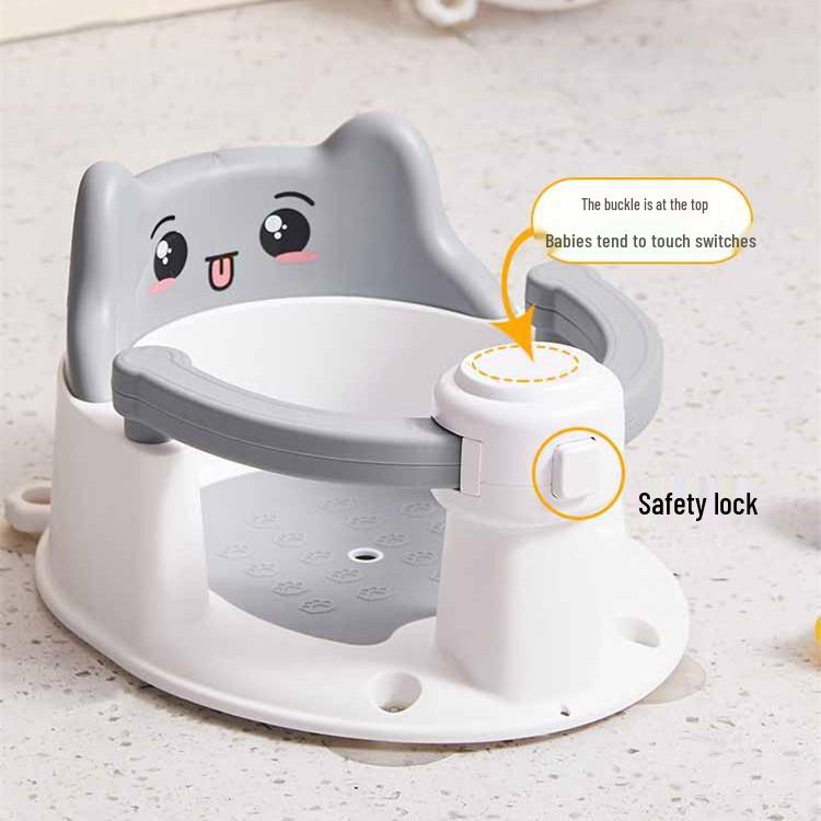 مقعد استحمام للأطفال: دعامة قابلة للإمالة مانعة للانزلاق لحمام حديثي الولادة