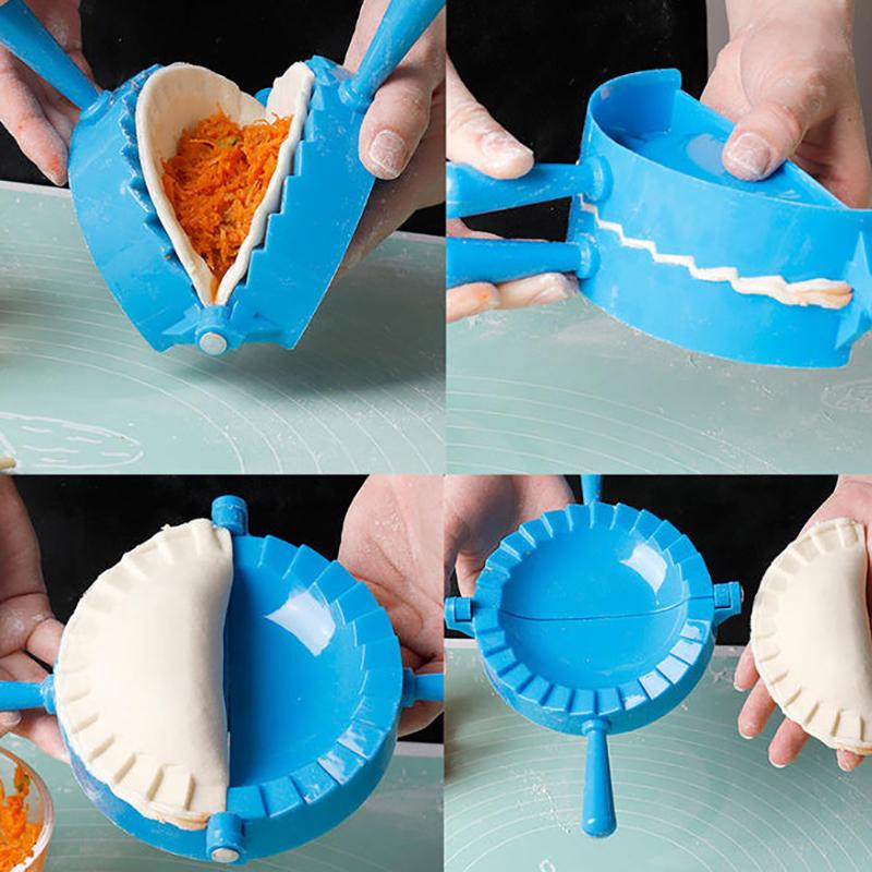 Manually Dumpling Maker Mold With Handle Dough Press Durable Plastic Multi-Color For Dumplings Cookies Pastry-Easy Use Kitchen
