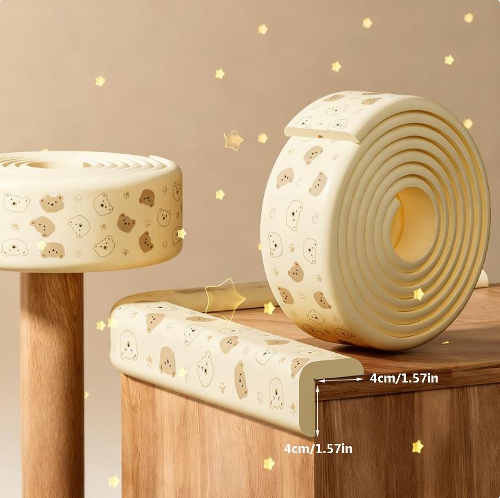 1PC Home Table Edge Sticker Wide Wrapped Edge No Sticker Corner Bumper 2M Safety Table Corner Protector Thickened Traceless