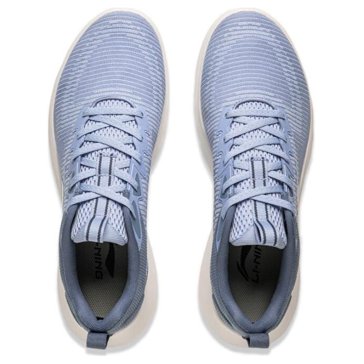 Li Ning Light Strings Cushioning Slip Resistant Abrasion Resistant Lightweight Low Top Running Shoes Men's Blue ARSV033-3