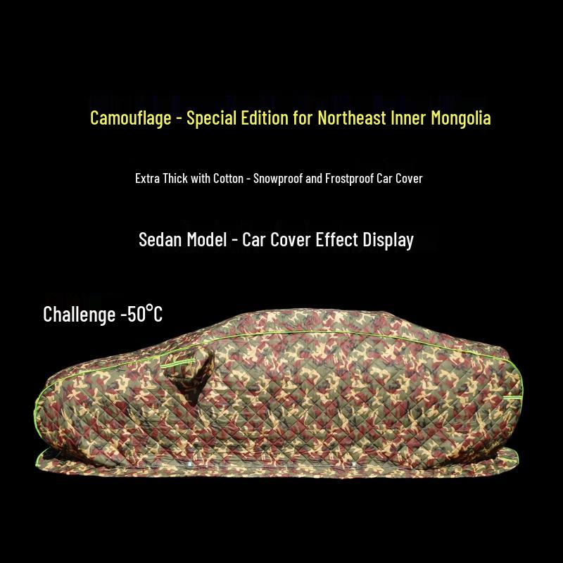 Heavy-Duty Winter Car Cover: Thick Cotton, Snowproof & Cold-Resistant