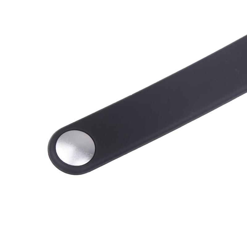 Adjustable Pure Black Silicone Rfid Wristband 125Khz/13.56Mhz 14443A Ic Chip Waterproof Wristband Bracelet