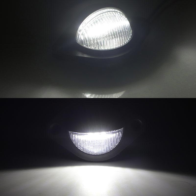 Universal LED License Plate Tag Lights Lamp for MAN Truck Trailer Car Lorry Camper Van RV Pickup SUV ATV UTV Indicator 12V 24V