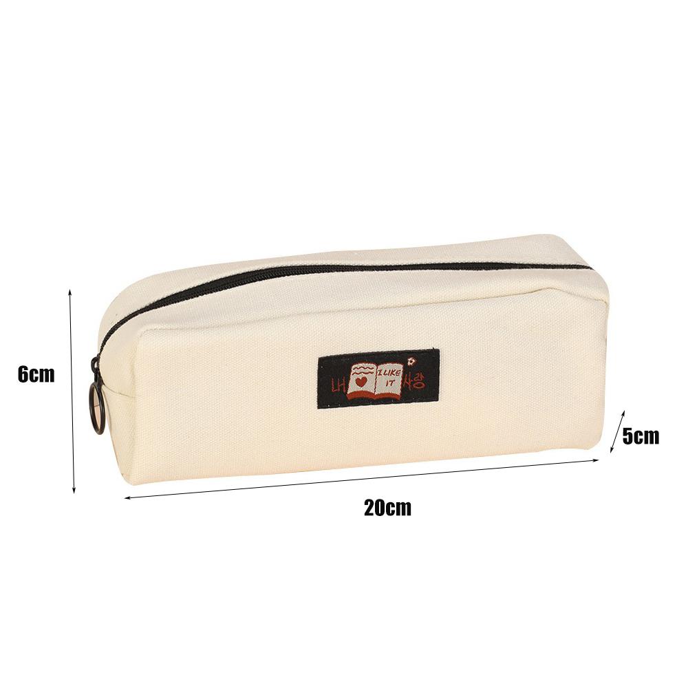 Simple Pencil Case School Stationery Supplies Korean Style Stationery Large Capacity Pencil Pouch Estuche Kalemlik Pencilcase