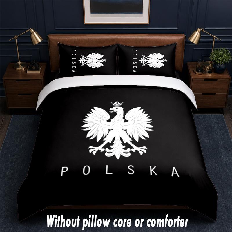 Set Biancheria da Letto Design Polonia 1 Copripiumino + 2 Federe Morbido Traspirante Biancheria da Letto per la Casa