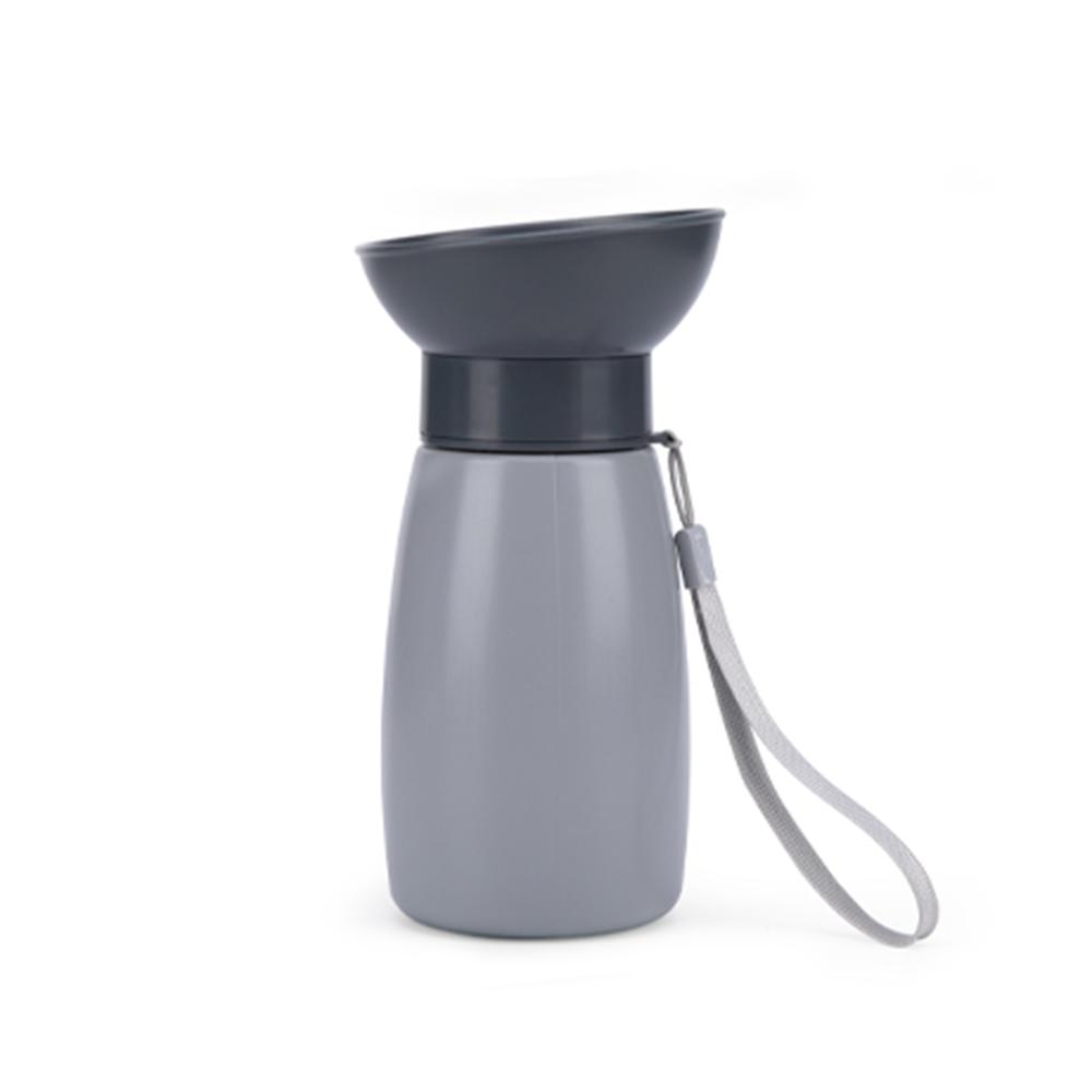 

600ml Portable Dog Water Bottle Large Dogs High Capacity Fountain Water Dispenser Outdoor Dog Drinking Bowl Labrador Supplies 600ml серый