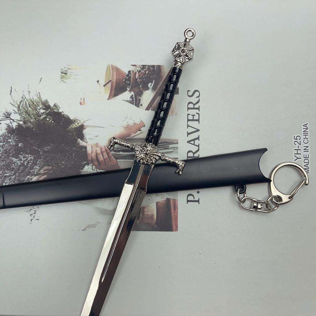Game of Blackfyre Sword Model Toy Thrones, 22cm, Zinc Alloy Metal, Unsharpened Blade, with Sheath, Ideal for GOT Fans