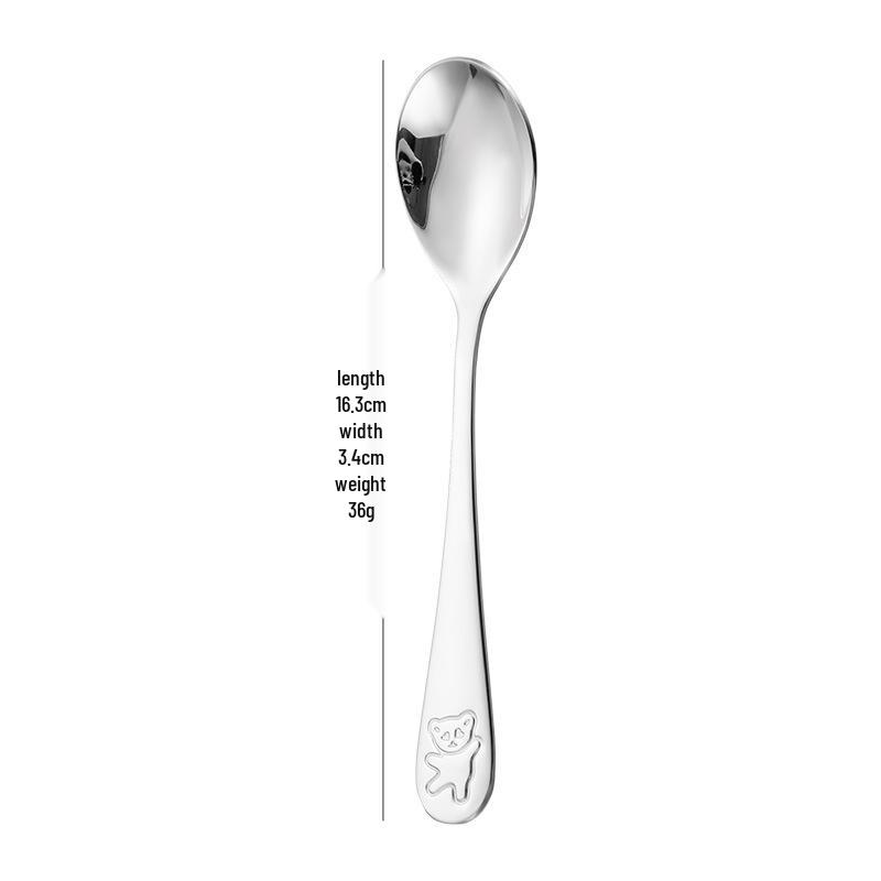 Children's 304 Stainless Steel Cutlery Set - Knife, Fork, Spoon & Bear Design, Ideal for Kindergarten or Gift