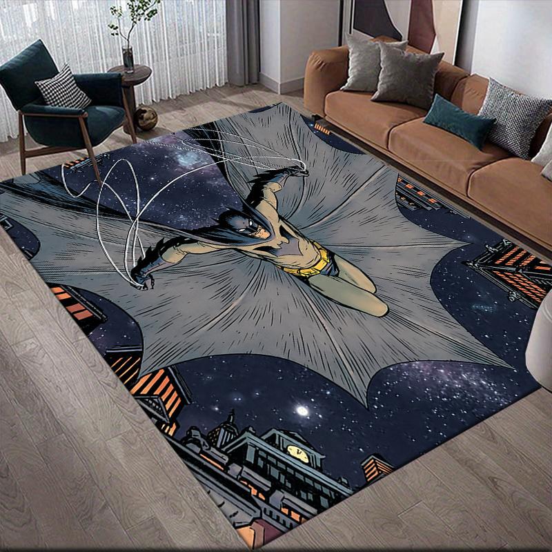 Batman with Wings Anti-Slip Rug, Rectangular Carpet for Home Bedroom & Living Space Decor
