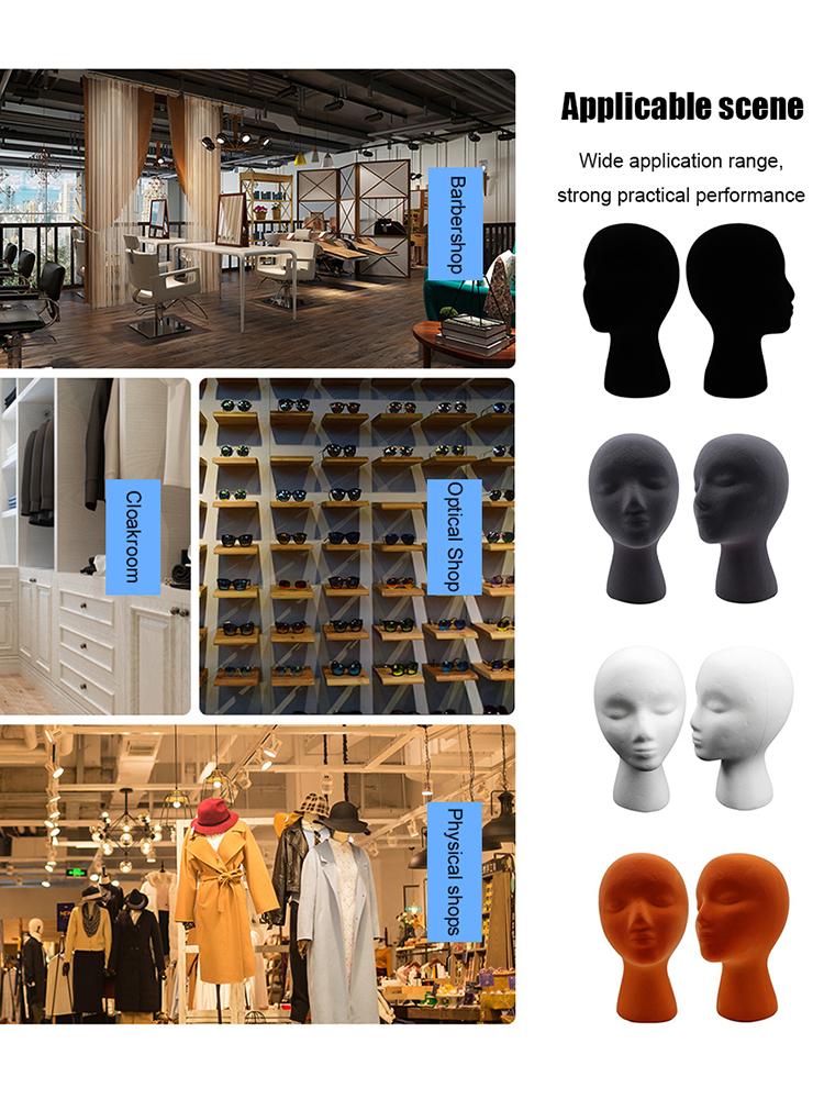 Female Mannequin Head Model Headwear Display Stand Women Mold DIY Shooting Props