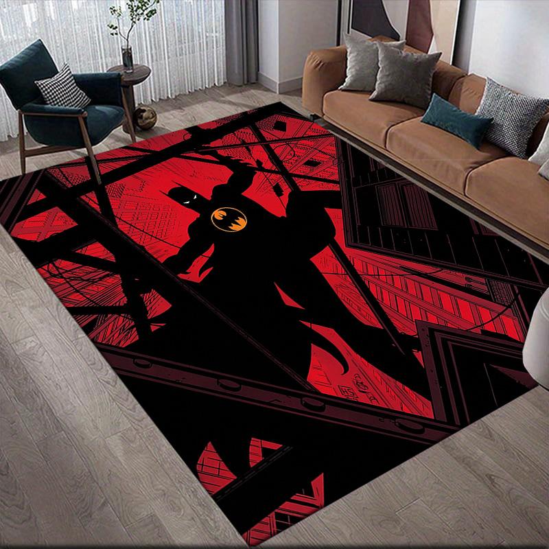 

Black & Red Batman Anti-Slip Floor Mat, Rectangular Carpet for Living Room & Entertainment Space 60x90cm