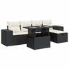 VidaXL Garden Lounge Set 6 Pcs with Cushions Black Braided Resin 3327926