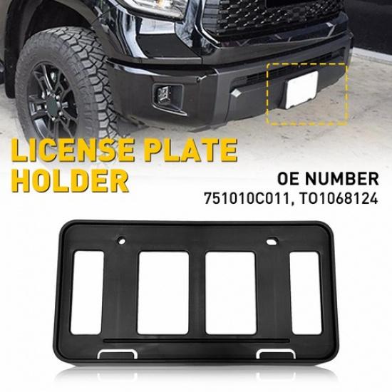 Front Bumper License Plate Tag Frame Bracket Holder For 2014- Toyota Tundra