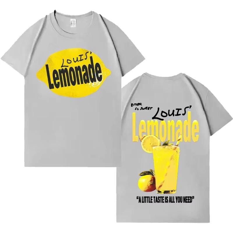 Rapper Louis Tomlinson Lemonade Tour Hip Hop T Shirt Men's Fashion Short Sleeve T-shirt Fans Pop Streetwear Teenagers