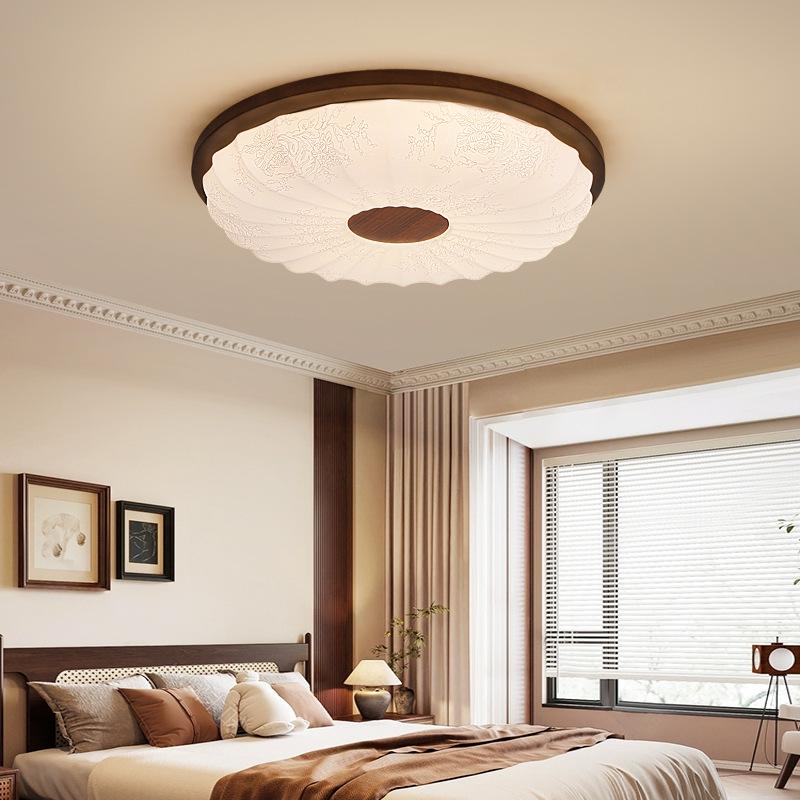 French Mid-Century Ceiling Light with American Retro and Song Dynasty Style - Eye-Friendly Lighting for Bedroom, Dining Room, or Study.