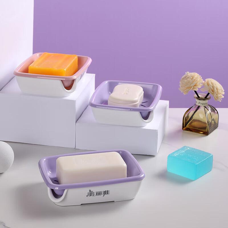 Двухслойная мыльница с дренажем Meiliya