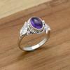Natural Amethyst 925 Sterling Silver Ring, Oval Gemstone Women Handmade Ring Jewelry,  Sterling Silver Artisan Ring Unique Jewelry,