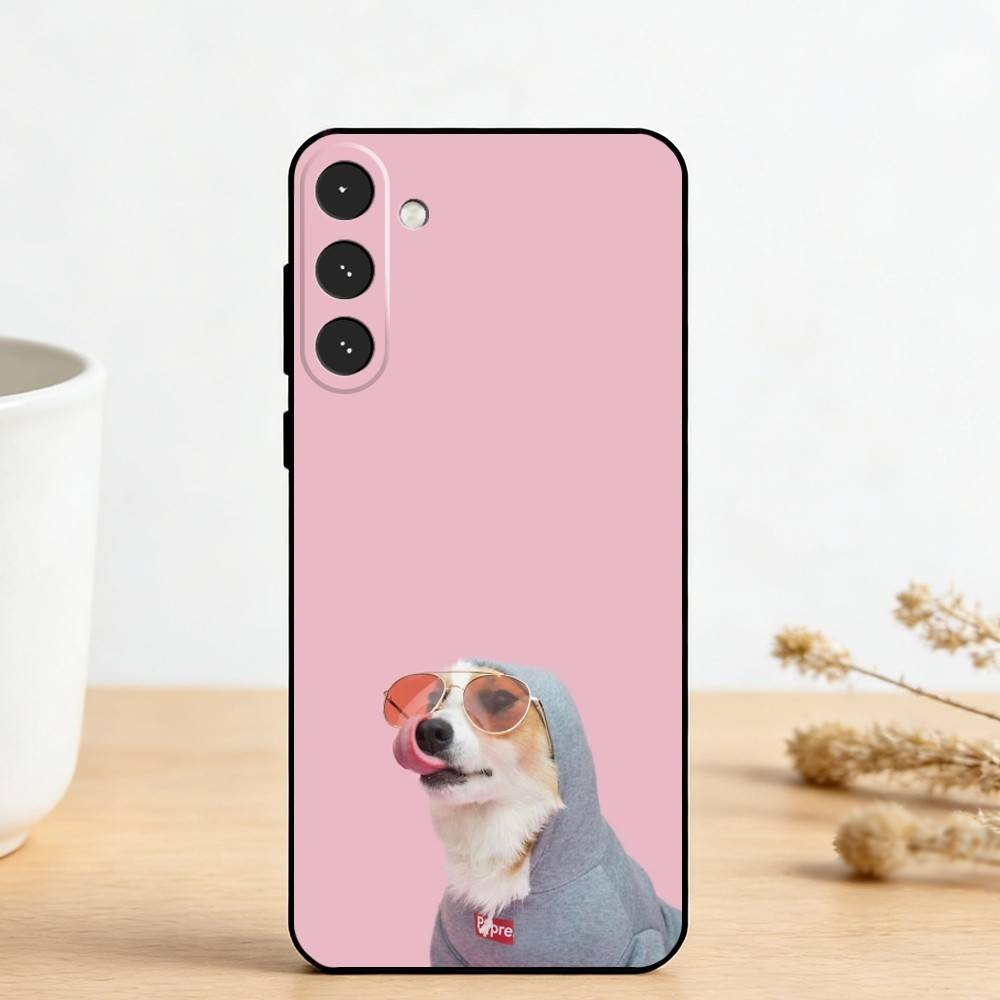 C-Corgi D-Dog Чехол для телефона Samsung Galaxy A73,A72,A71,A70,A53,A52,A51,Другие Мягкий Черный Чехол Samsung a71 4g
