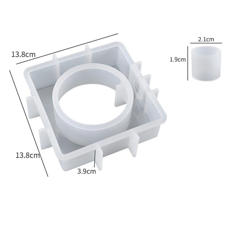 Epoxy Resin Crystal Glue Mold Oval Square Hydroponics Test Tube Flower Nursery Table Vase Silicone Mold