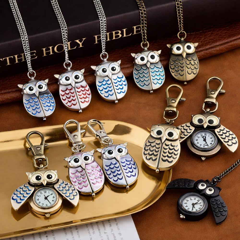 Klassische Taschenuhr Schlüsselanhänger Klapp-Stil Halskettenuhr Neue Hängeuhr Für Unisex Erwachsene Kinder