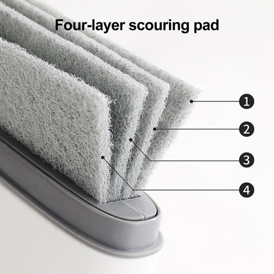 2-in-1 Window Slot Cleaning Brush Portable Door Groove Hair Grip Brushes Tight Gap Cleaner Brush for Household Deep Cleaning