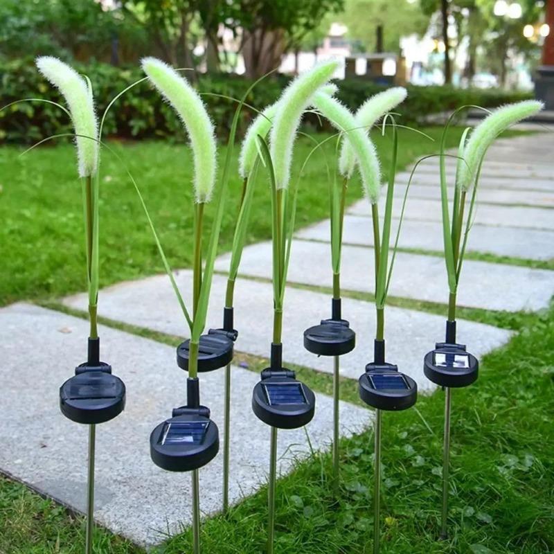 Solar Garden Lights Solar Flowers Lights with Glowing Flowers & Stems Solar Lights Outdoor for Garden Decoration Yard Decor
